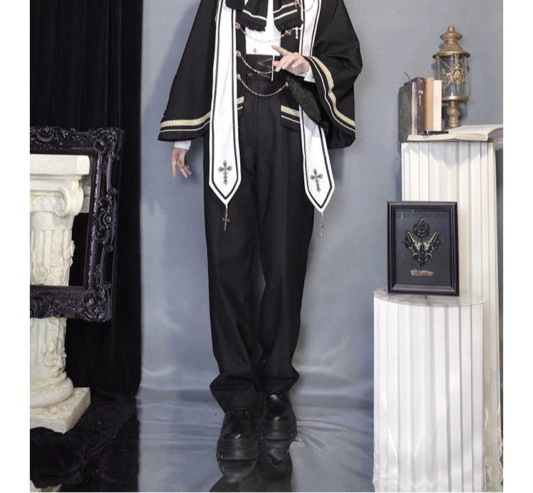 Original Zong Jin Zhi Sen Ouji Prince Lolita Outfit Retro British Noble Cape Suit