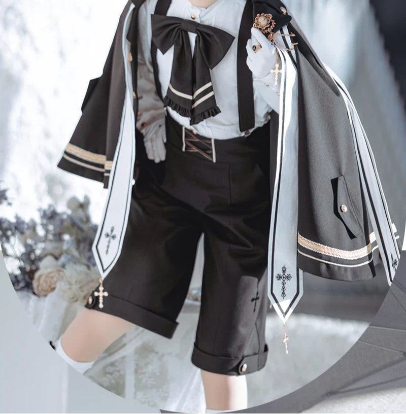 Original Zong Jin Zhi Sen Ouji Prince Lolita Outfit Retro British Noble Cape Suit