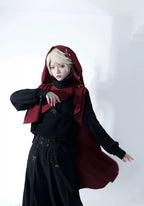 Red Ouji Lolita Cloak Prince-Style Cool Handsome Cape Elegant Outerwear