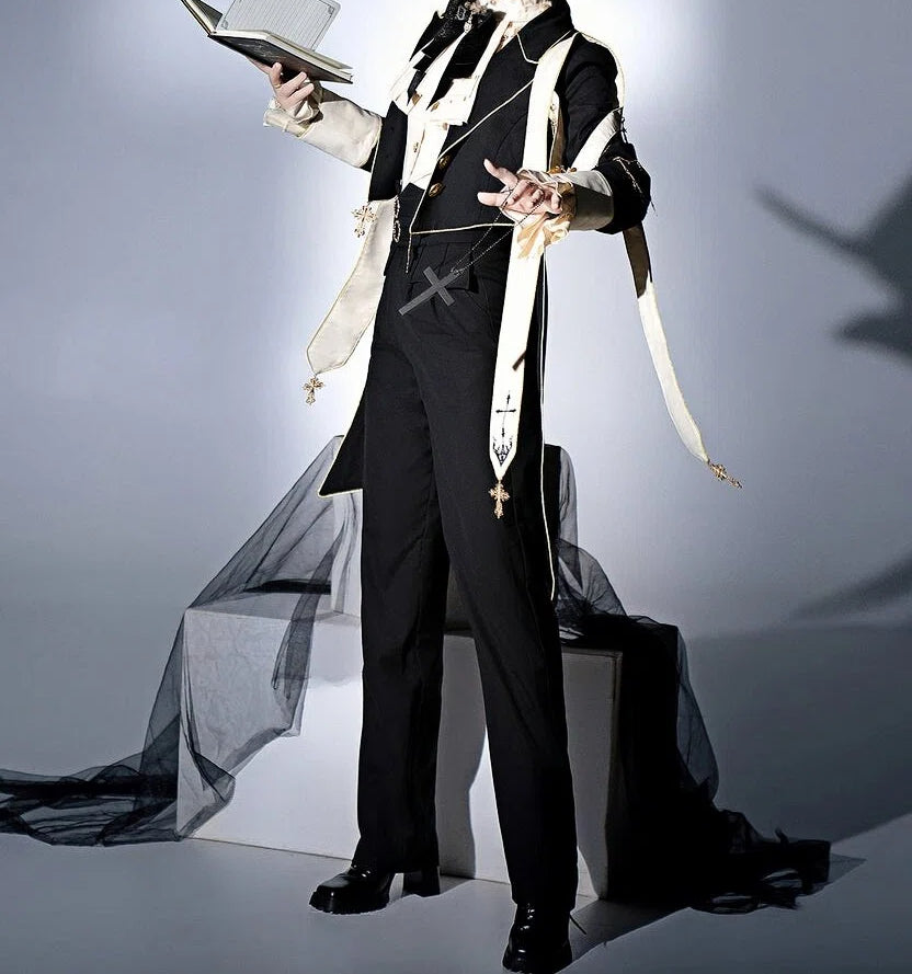 Ouji Fashion Black Pants Prince Style Boyish Elegant Daily Long Trousers