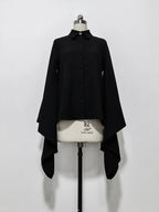 Ouji Goth Lolita Inner Shirt Retro Chinese Style Pointed Neck Big Sleeve Elegant Cape