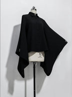 Ouji Goth Lolita Inner Shirt Retro Chinese Style Pointed Neck Big Sleeve Elegant Cape