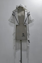 Ouji Fashion Niche Tech Set White Cat Ear Cyber Jacket