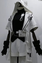 Ouji Fashion Niche Tech Set White Cat Ear Cyber Jacket