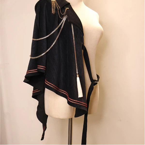 Ouji Fashion Lolita Steampunk Gothic Set Red Black Victorian Prince Style Ensemble