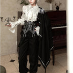Ouji Fashion Lolita Gothic Noble Set Embroider Waistcoat Tailcoat Ensemble