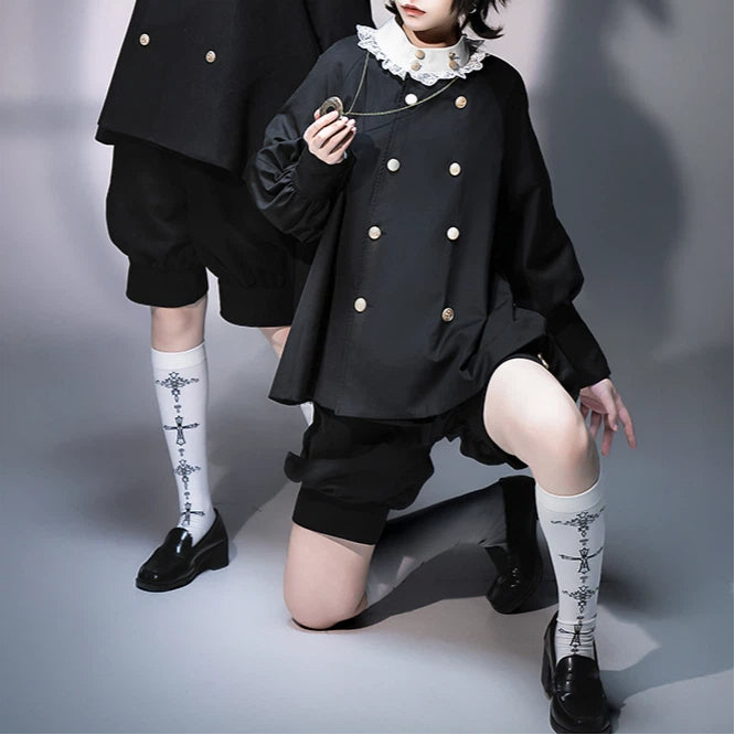 Ouji Fashion Lolita Rabbit Butler Set by Castle Too Gothic Bunny Themed Ensemble