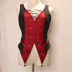 Ouji Fashion Lolita Steampunk Gothic Set Red Black Victorian Prince Style Ensemble