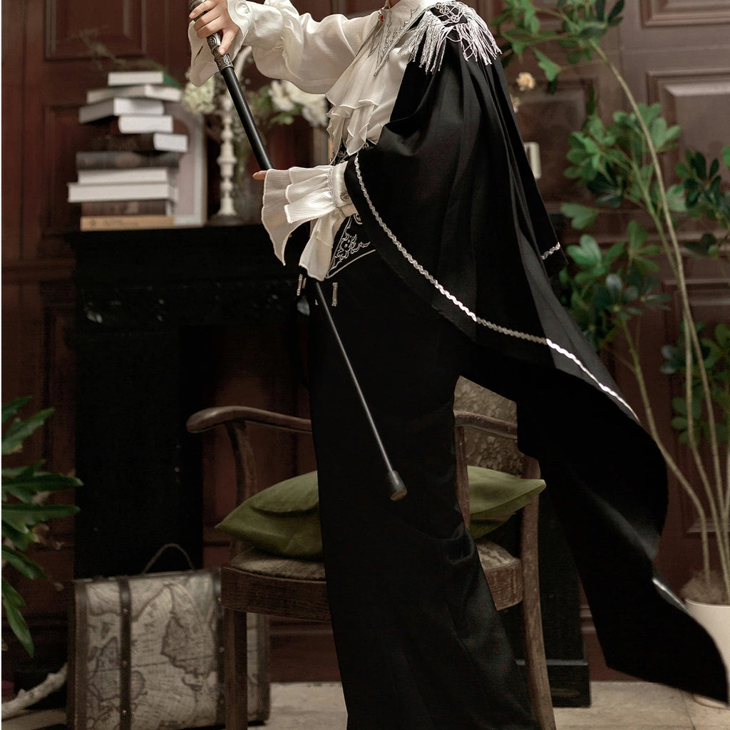 Ouji Fashion Lolita Gothic Noble Set Embroider Waistcoat Tailcoat Ensemble