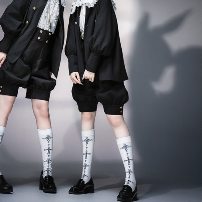 Ouji Fashion Lolita Rabbit Butler Set by Castle Too Gothic Bunny Themed Ensemble