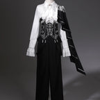 Ouji Fashion Lolita Gothic Noble Set Embroider Waistcoat Tailcoat Ensemble