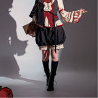 Ouji Fashion Lolita Steampunk Gothic Set Red Black Victorian Prince Style Ensemble