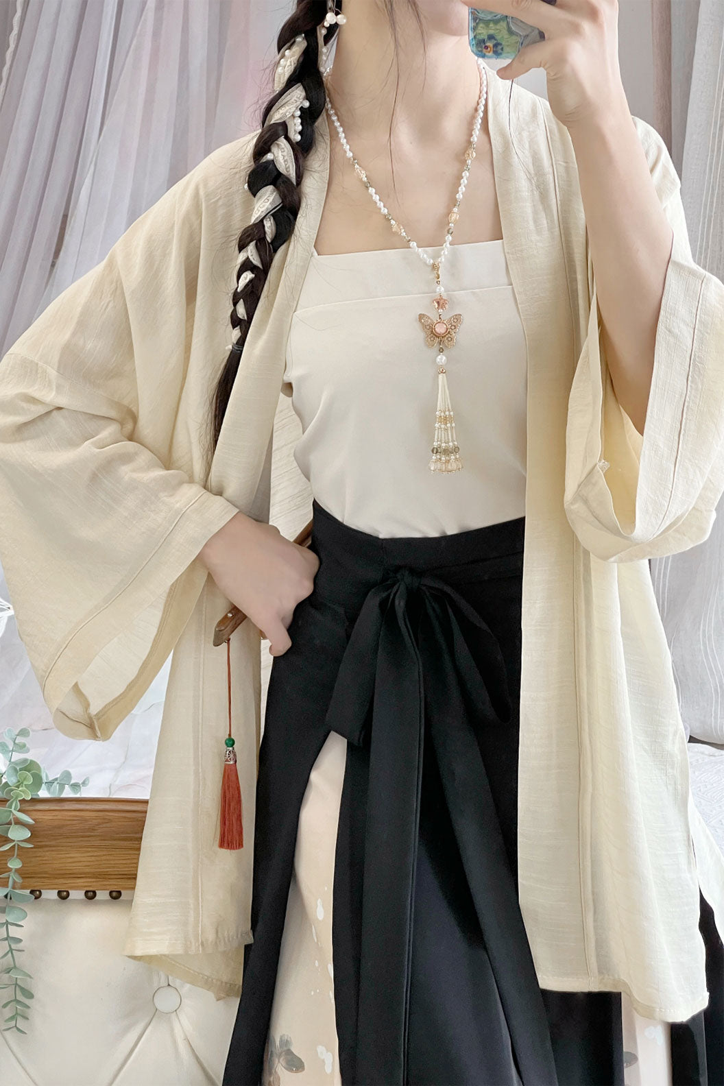 Modern Hanfu  Three-pleated Skirt for Daily Hanfu