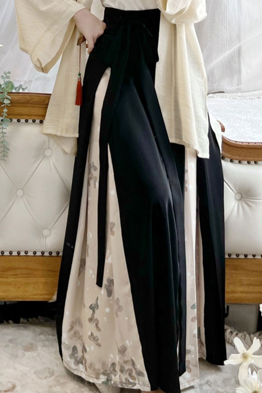 Modern Hanfu  Three-pleated Skirt for Daily Hanfu