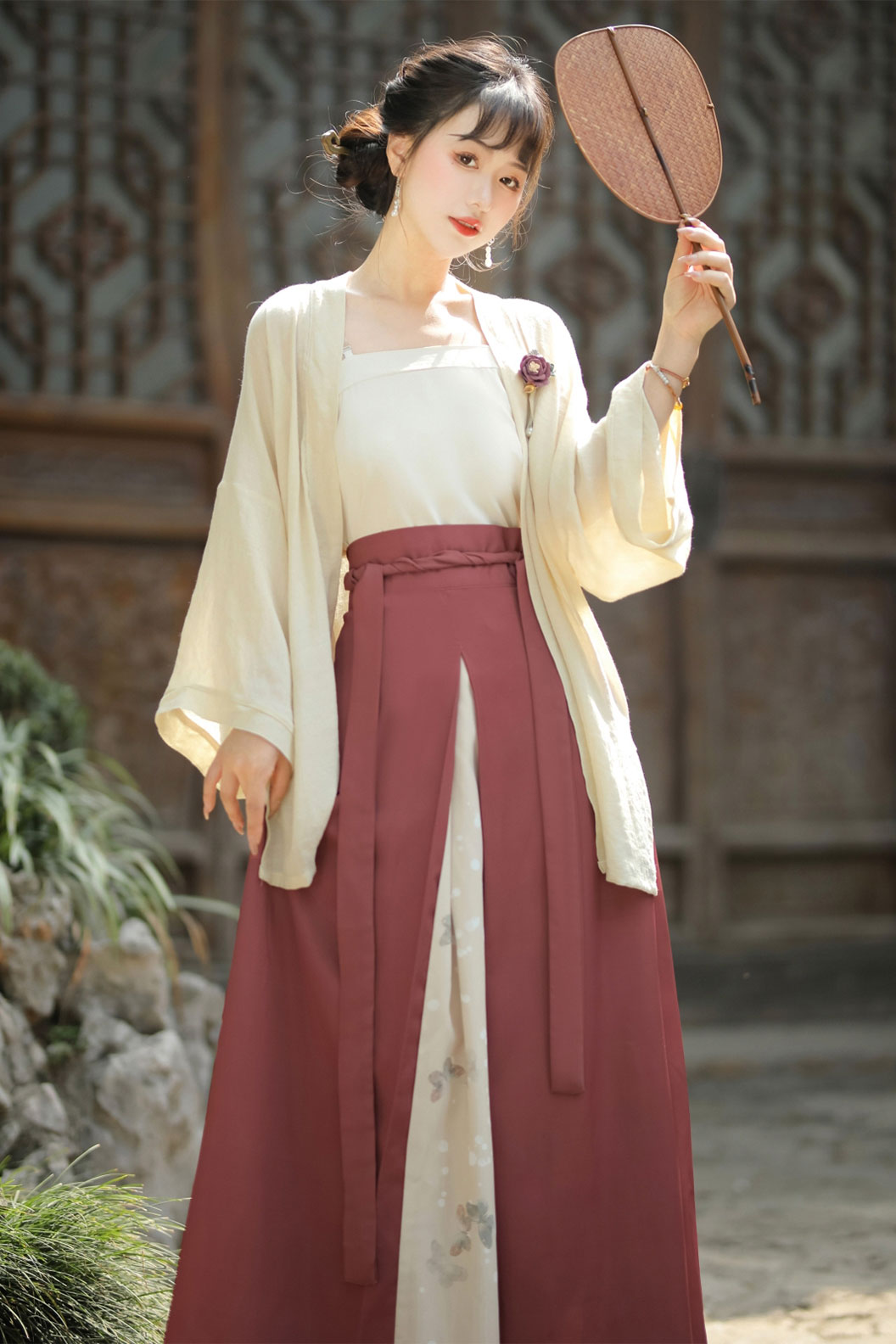 Modern Hanfu  Three-pleated Skirt for Daily Hanfu