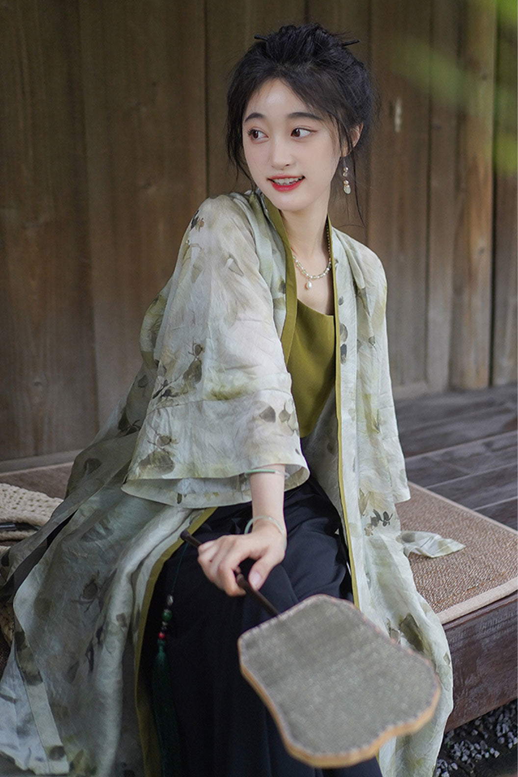 Modern Hanfu Green Hanfu Dress for Spring and Summer Chinese style