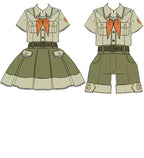Olive Green Ouji Bunny Set – Short Sleeved Shirt Plus Size Up to 3XL