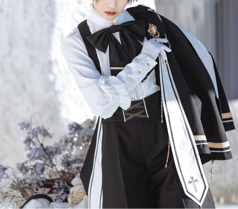 Original Zong Jin Zhi Sen Ouji Prince Lolita Outfit Retro British Noble Cape Suit