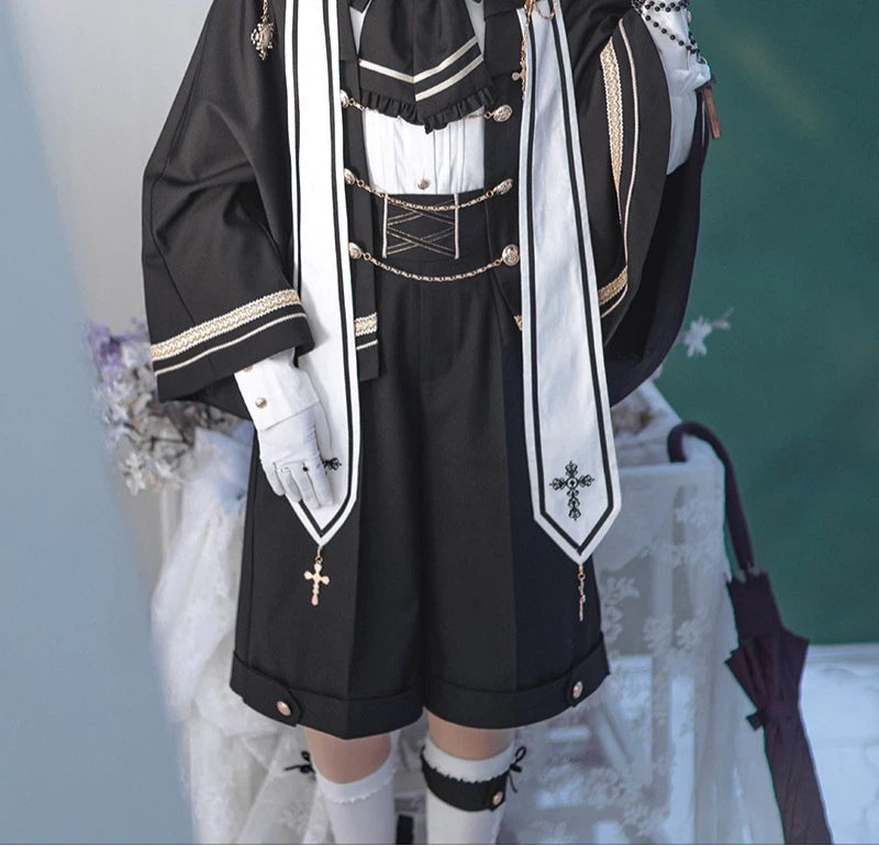 Original Zong Jin Zhi Sen Ouji Prince Lolita Outfit Retro British Noble Cape Suit