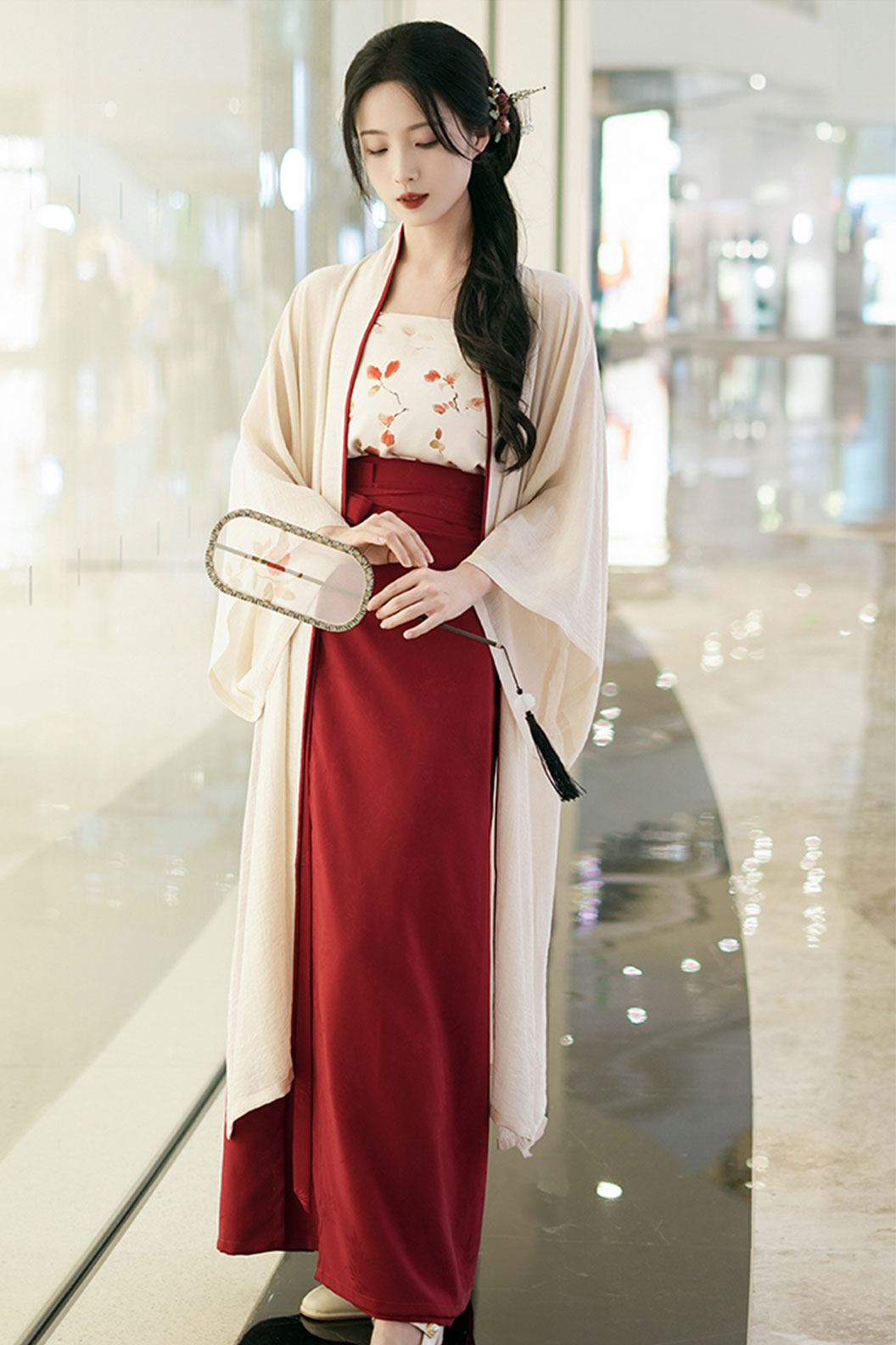 Modern Hanfu Circle Skirt for Daily Commute Chinese Fashion
