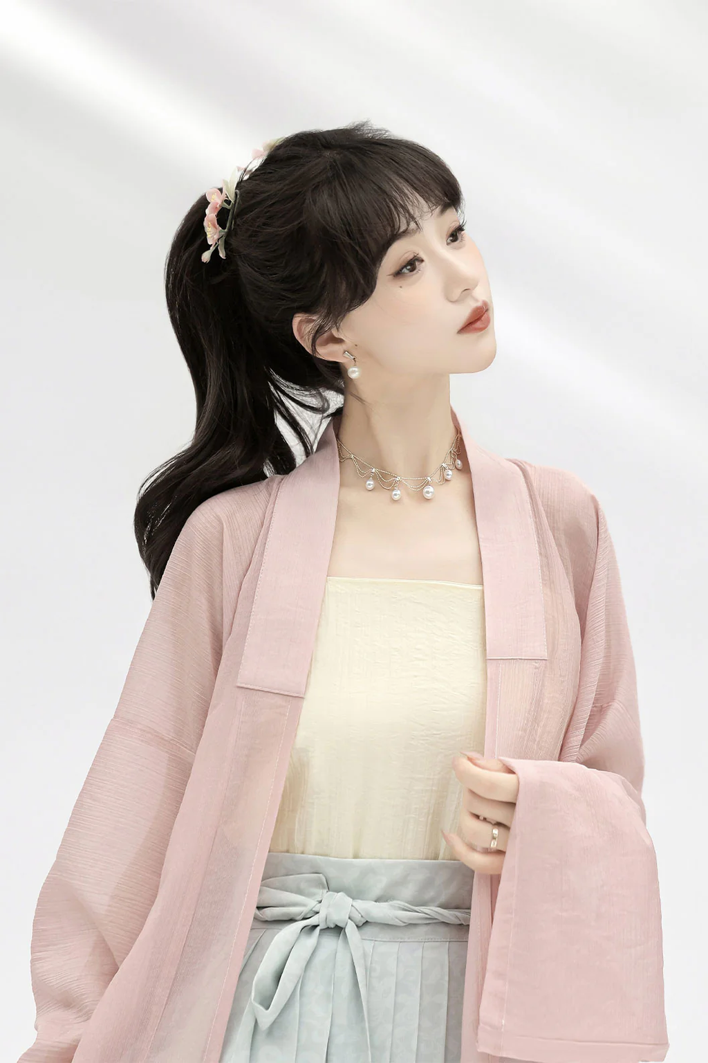 Modern Hanfu with Long Gown withTencel Camisol Chinese style