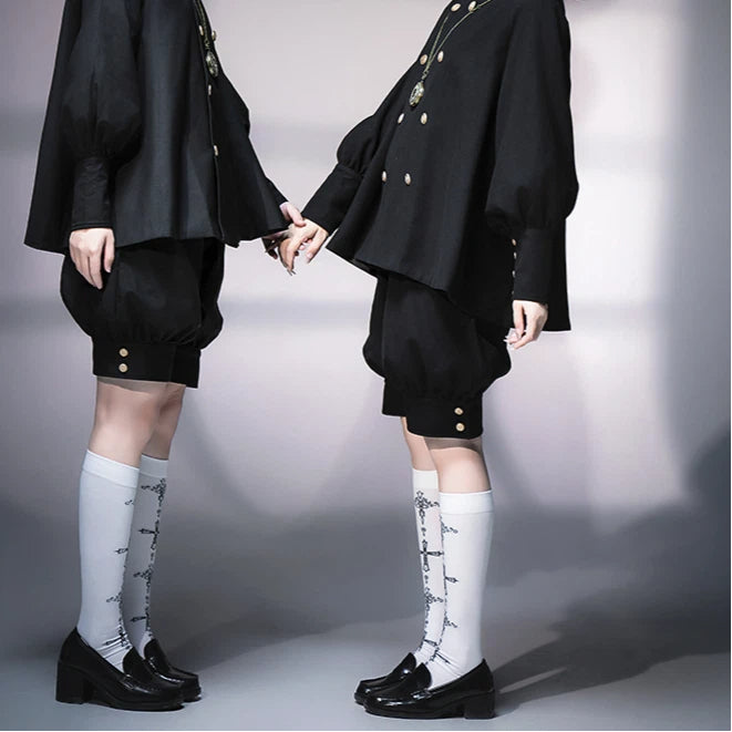 Ouji Fashion Lolita Rabbit Butler Set by Castle Too Gothic Bunny Themed Ensemble