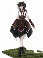Ouji Fashion Lolita Sweet Hottie Abi Wind Black Dress Vintage Elegant Cute Prince Style Outfit