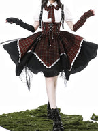 Ouji Fashion Lolita Sweet Hottie Abi Wind Black Dress Vintage Elegant Cute Prince Style Outfit