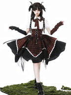 Ouji Fashion Lolita Sweet Hottie Abi Wind Black Dress Vintage Elegant Cute Prince Style Outfit