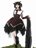 Ouji Fashion Lolita Sweet Hottie Abi Wind Black Dress Vintage Elegant Cute Prince Style Outfit