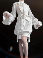 Ouji Fashion Lolita White Moonlight Vintage Cute Cool Elegant Prince Style Vest Outfit